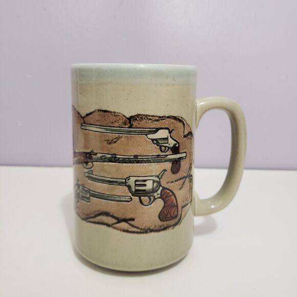 Stanley Papel Gun Themed Coffee Cup Mug Otageri Japan 5" - Picture 2 of 8